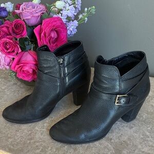 Cole Haan Black Leather Ankle Booties